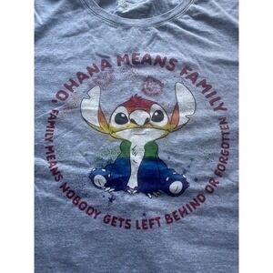 Disney Stitch Ohana Means Family Women's Graphic T Shirt Lilo & Stitch Tee XL